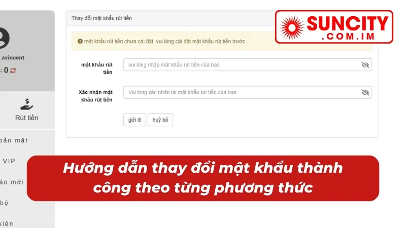 Hướng dẫn đổi mật khẩu thành công cho newbie